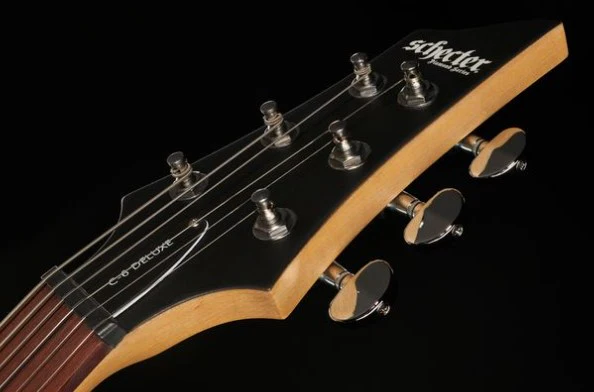 SCHECTER C-6 DELUXE SBK GUITARRA ELECTRICA SATIN BLACK - Image 26