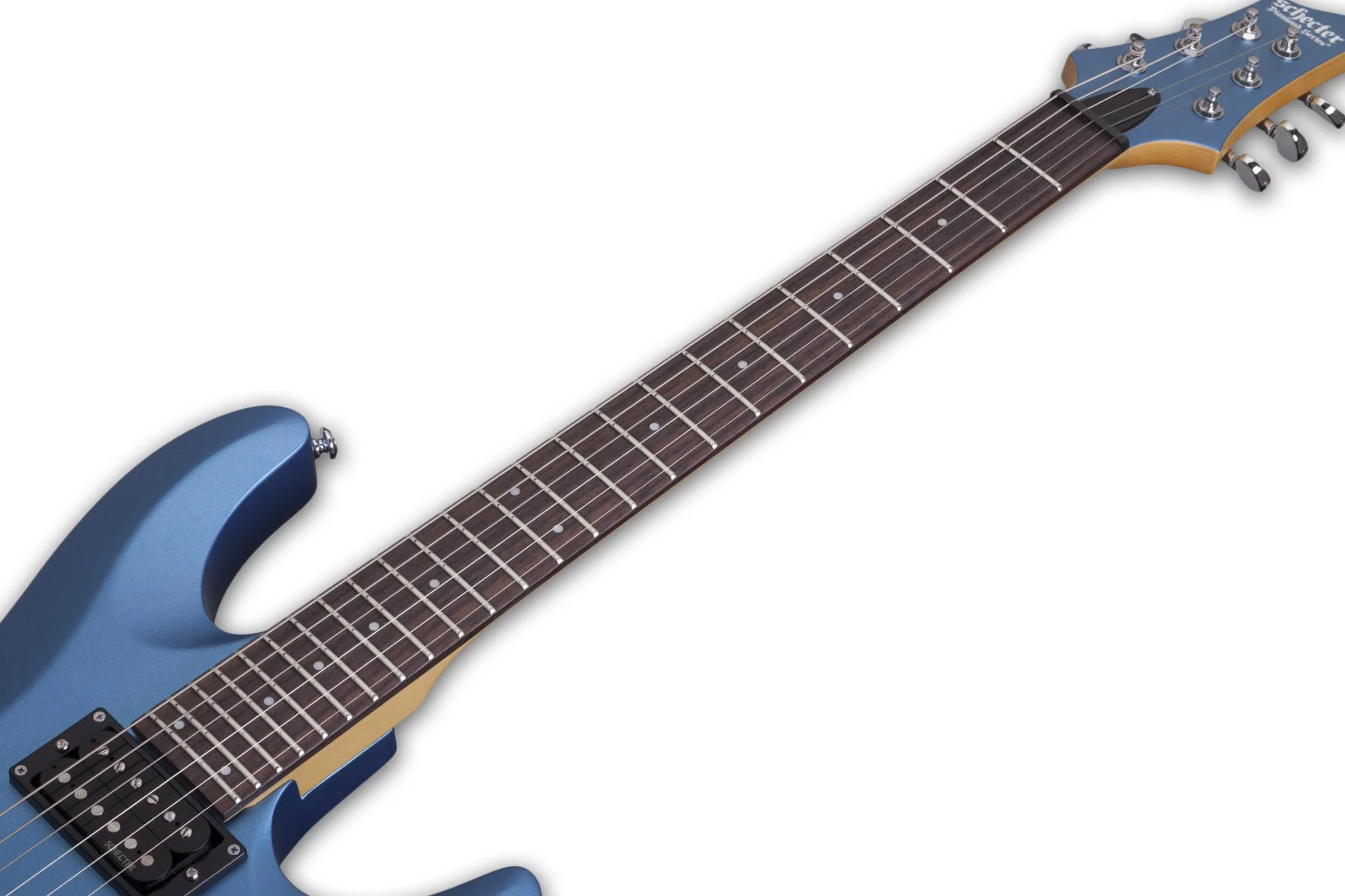 SCHECTER C-6 DELUXE SMLB GUITARRA ELECTRICA SATIN METALLIC LIGHT BLUE - Image 8