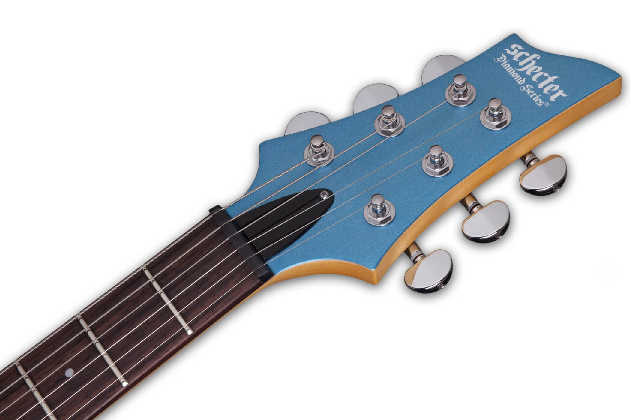 SCHECTER C-6 DELUXE SMLB GUITARRA ELECTRICA SATIN METALLIC LIGHT BLUE - Image 9