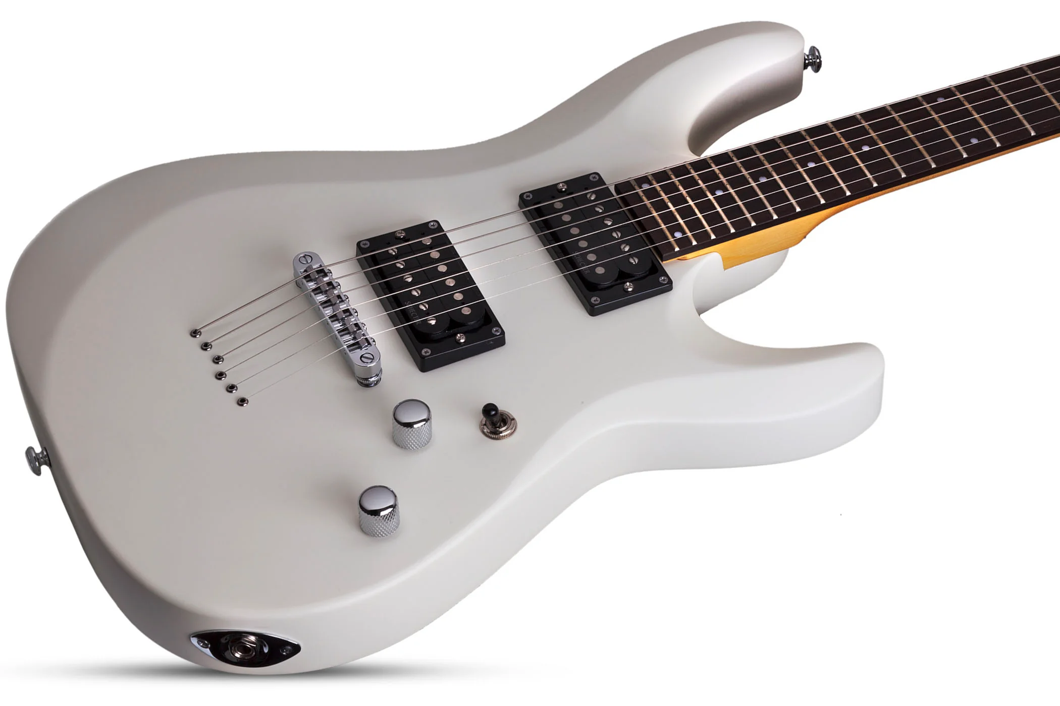 SCHECTER C-6 DELUXE SWH GUITARRA ELECTRICA SATIN WHITE - Image 2