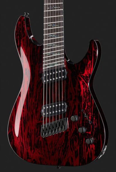 SCHECTER C-7 MULTISCALE SILVER MOUNTAIN BM GUITARRA ELECTRICA 7 CUERDAS BLOOD MOON - Image 15