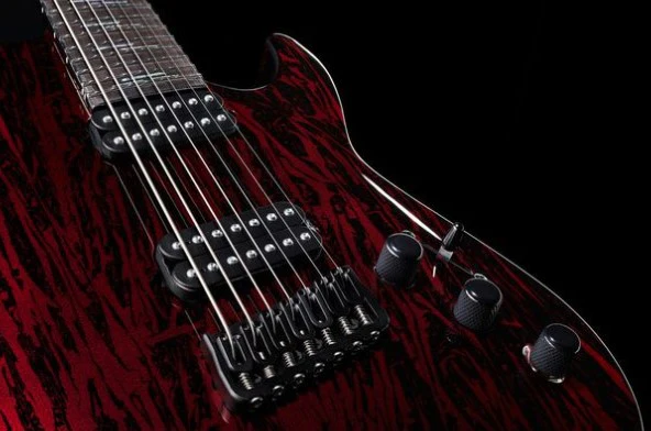 SCHECTER C-7 MULTISCALE SILVER MOUNTAIN BM GUITARRA ELECTRICA 7 CUERDAS BLOOD MOON - Image 19