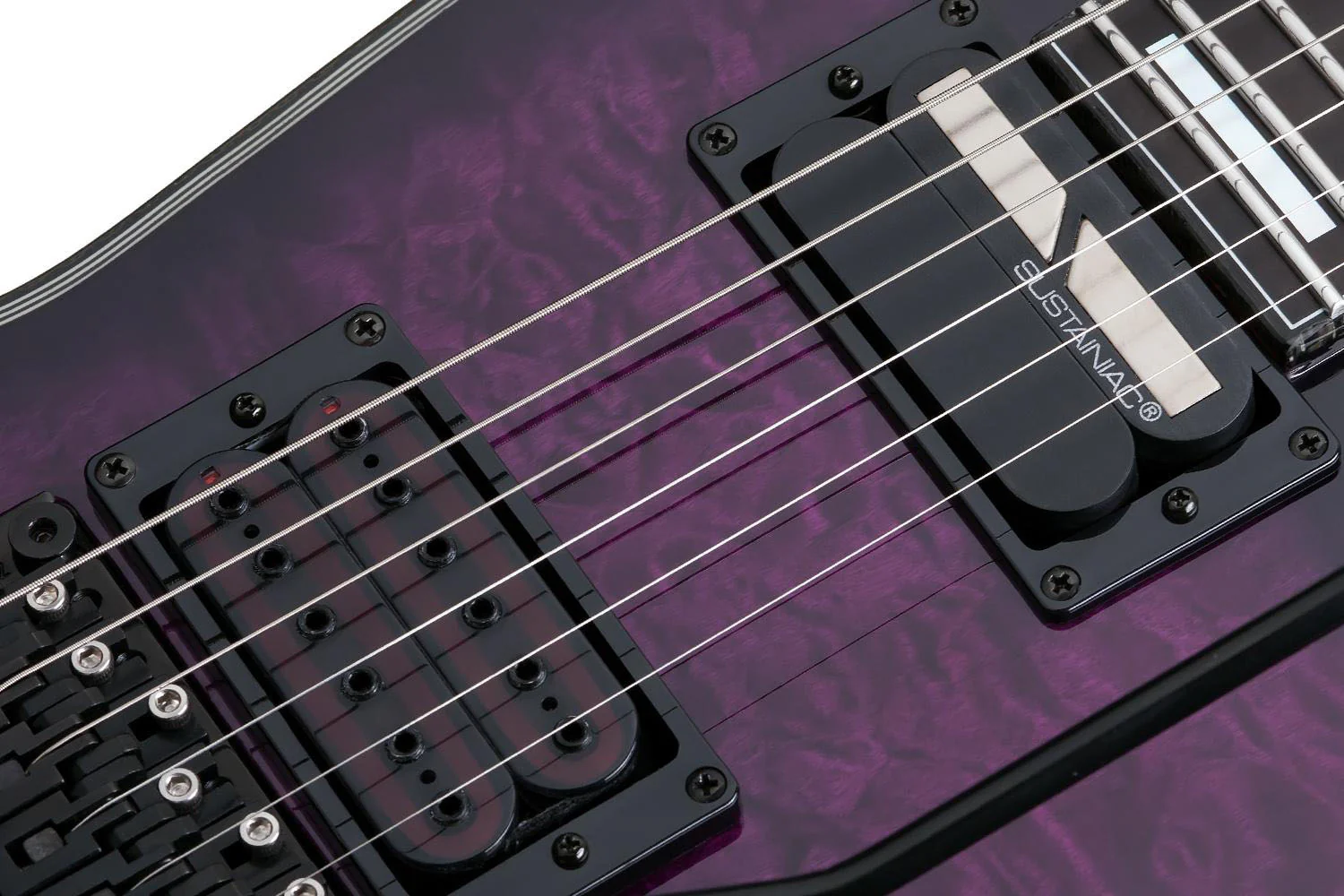 SCHECTER E-1 FR-S TPB GUITARRA ELECTRICA TRANSPARENT PURPLE BURST - Image 9