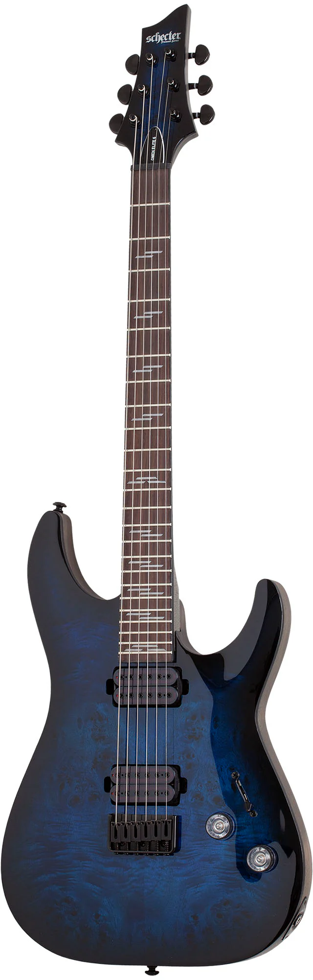 SCHECTER OMEN ELITE 6 STBB GUITARRA ELECTRICA SEE THRU BLUE BURST