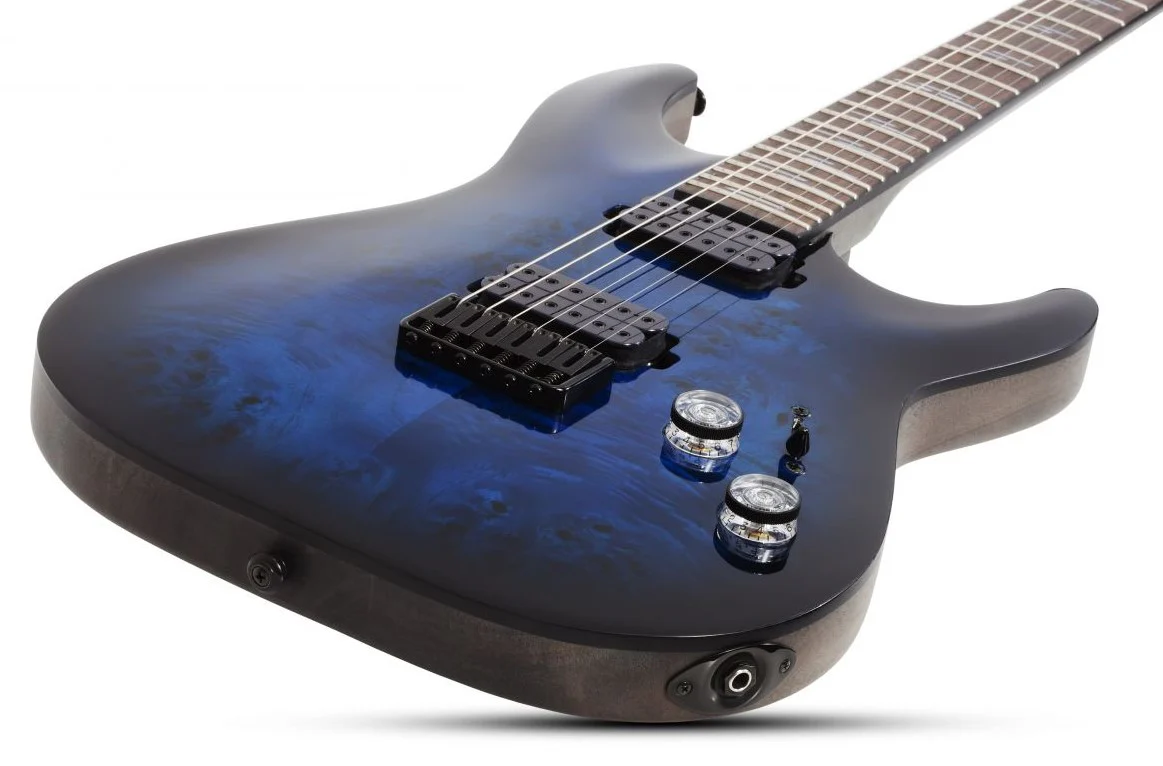 SCHECTER OMEN ELITE 6 STBB GUITARRA ELECTRICA SEE THRU BLUE BURST - Image 4