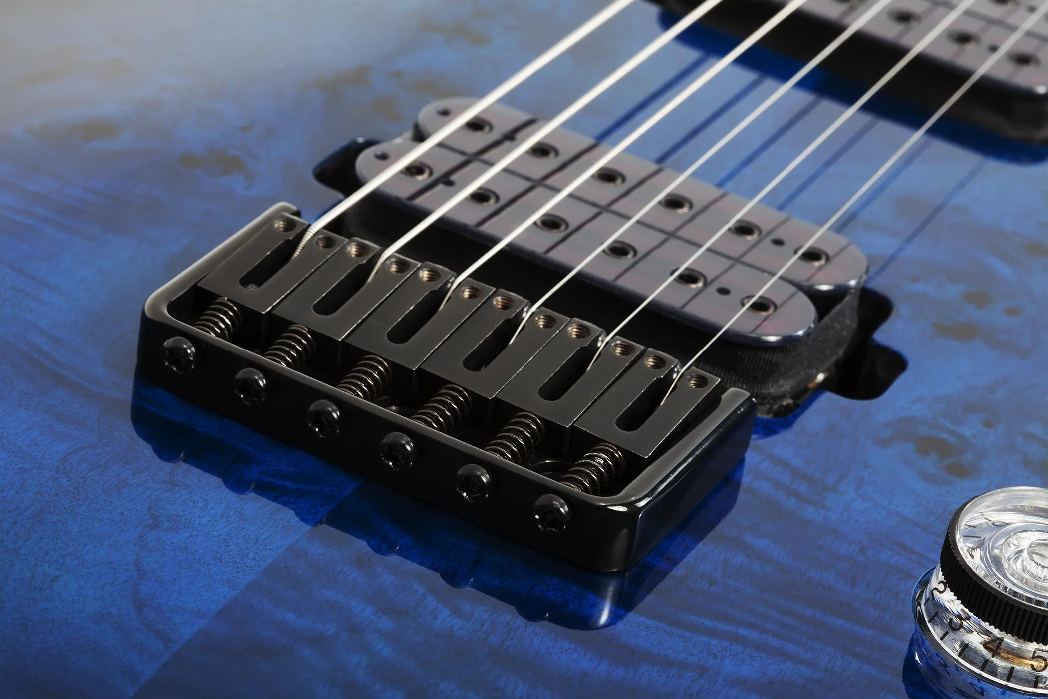 SCHECTER OMEN ELITE 6 STBB GUITARRA ELECTRICA SEE THRU BLUE BURST - Image 6