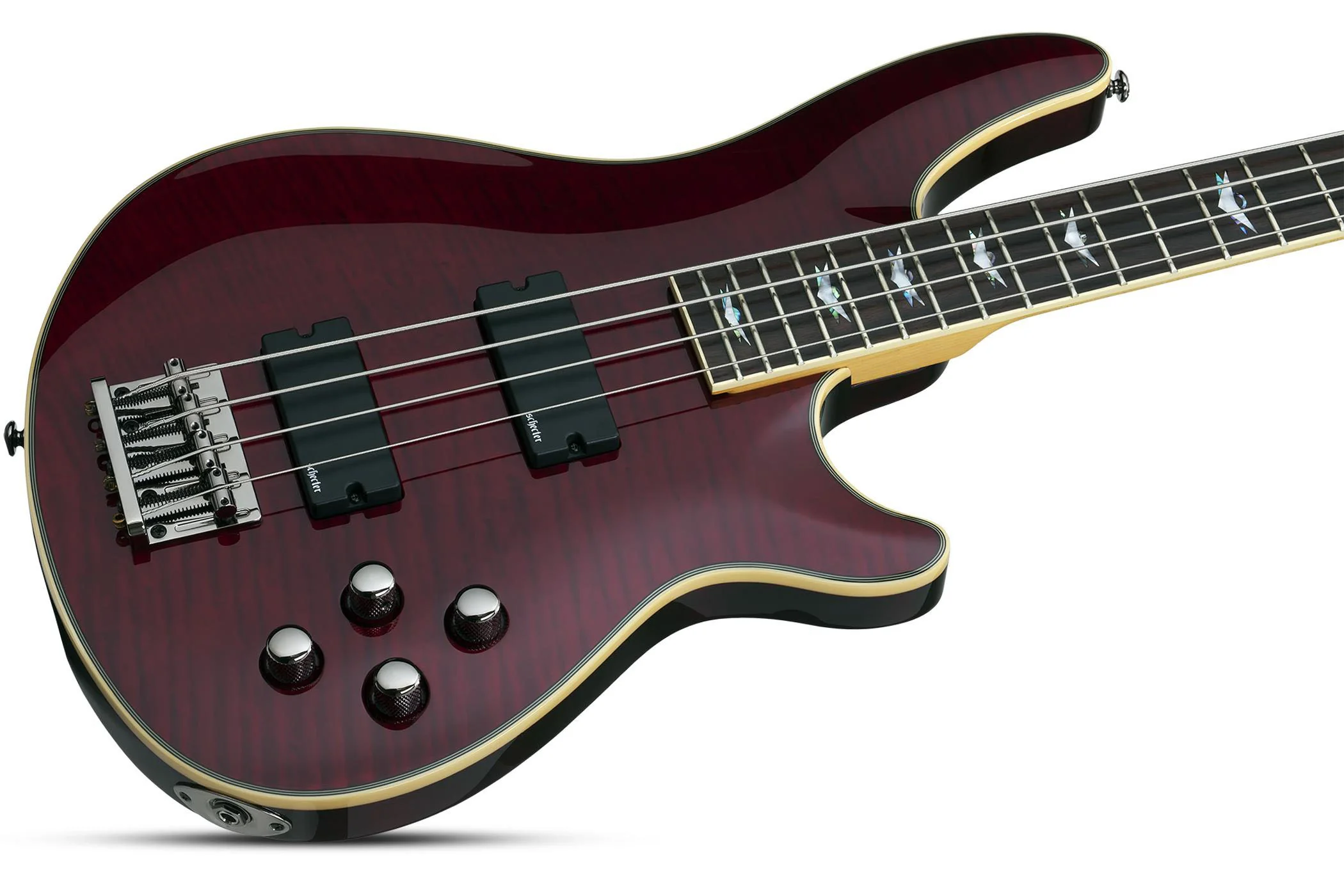 SCHECTER OMEN EXTREME 4 BCH BAJO ELECTRICO BLACK CHERRY - Image 3