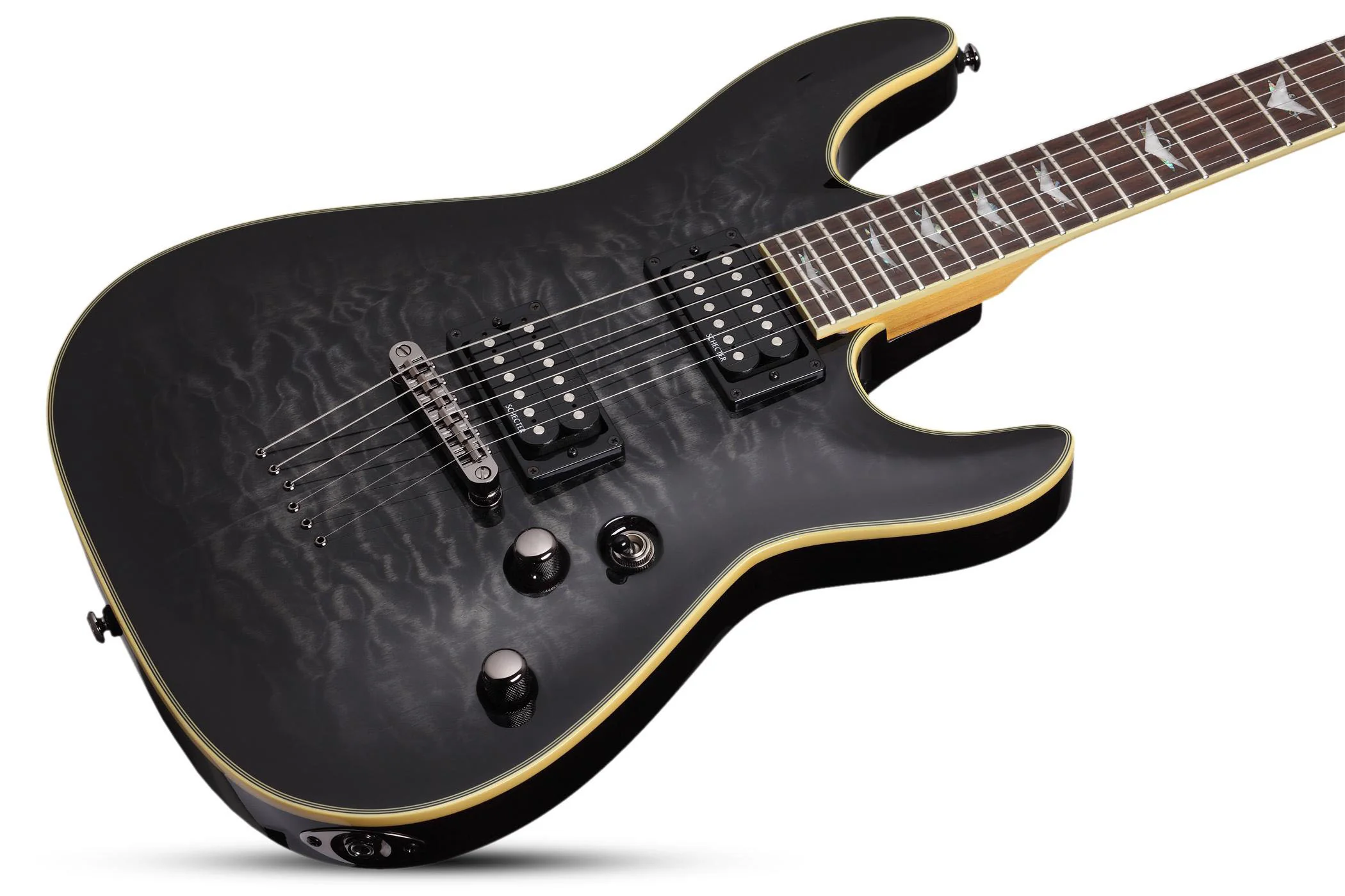 SCHECTER OMEN EXTREME 6 STBLK GUITARRA ELECTRICA SEE THRU BLACK - Image 2