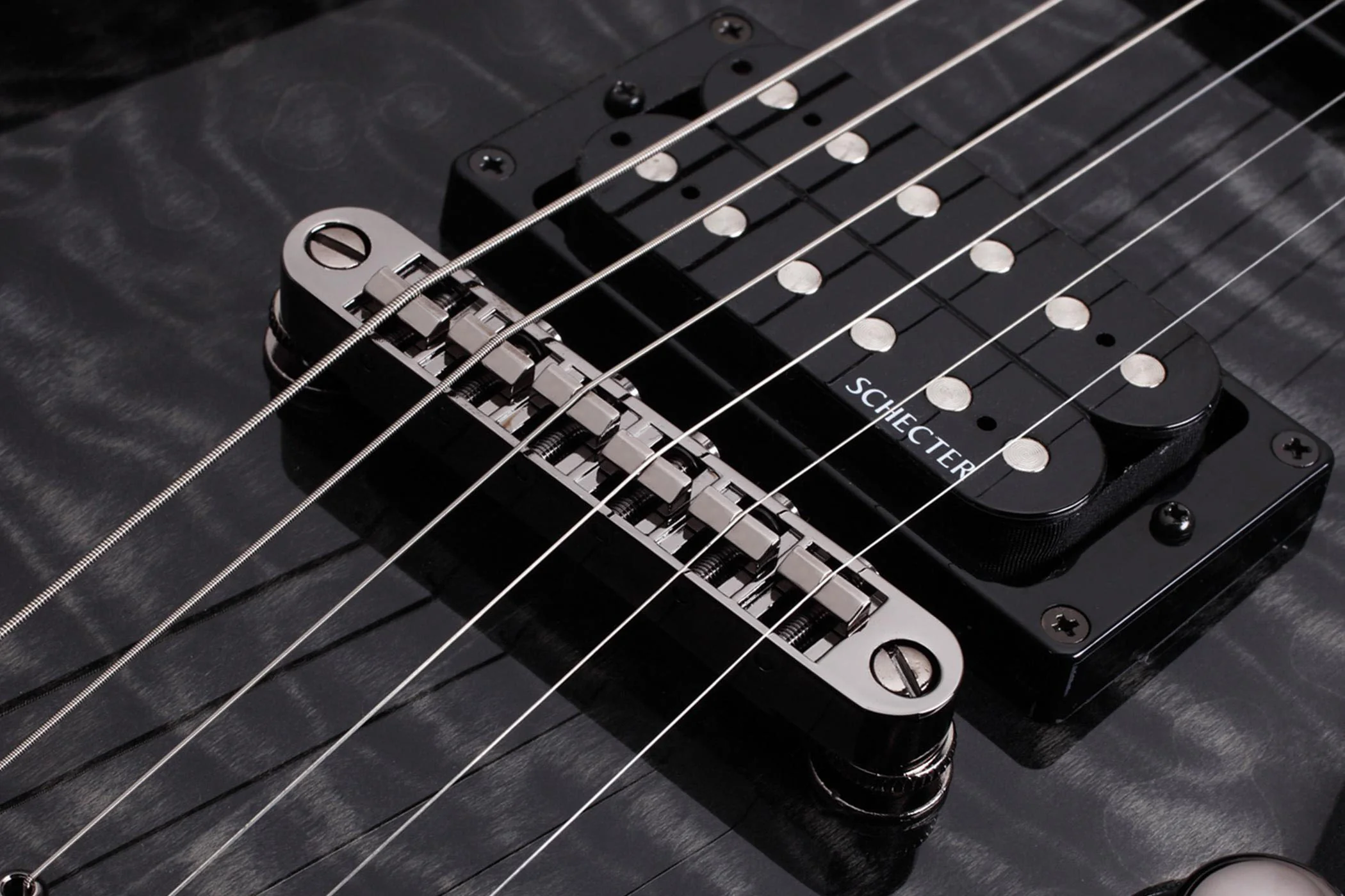 SCHECTER OMEN EXTREME 6 STBLK GUITARRA ELECTRICA SEE THRU BLACK - Image 3