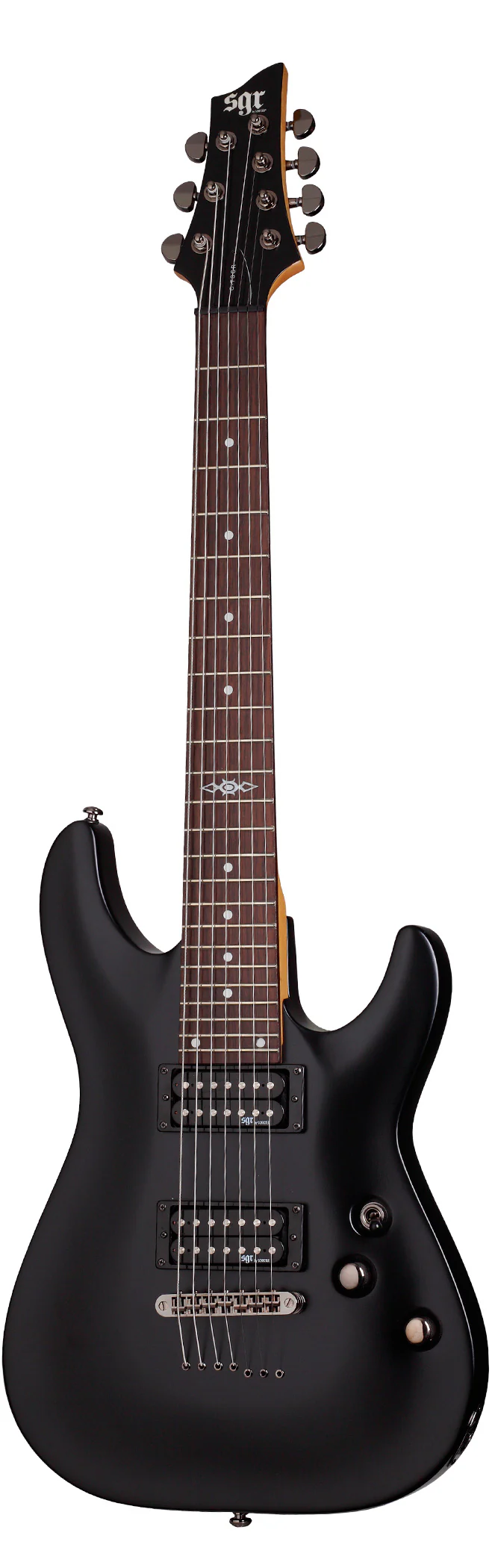 SCHECTER SGR C-7 MSBK GUITARRA ELECTRICA 7 CUERDAS MIDNIGHT SATIN BLACK