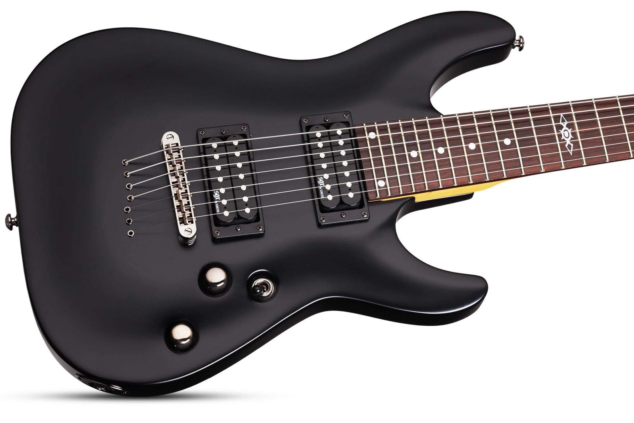 SCHECTER SGR C-7 MSBK GUITARRA ELECTRICA 7 CUERDAS MIDNIGHT SATIN BLACK - Image 2