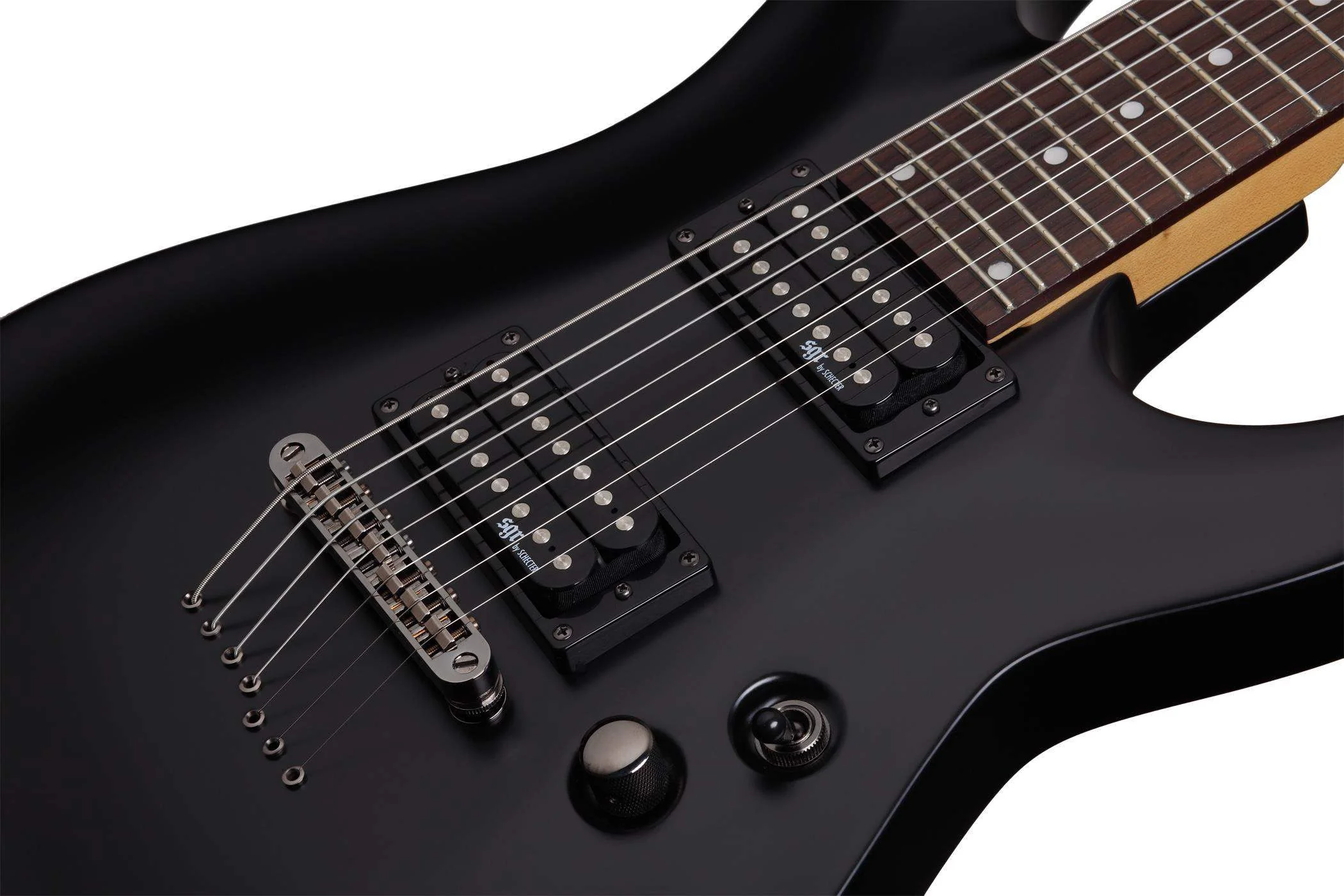 SCHECTER SGR C-7 MSBK GUITARRA ELECTRICA 7 CUERDAS MIDNIGHT SATIN BLACK - Image 3