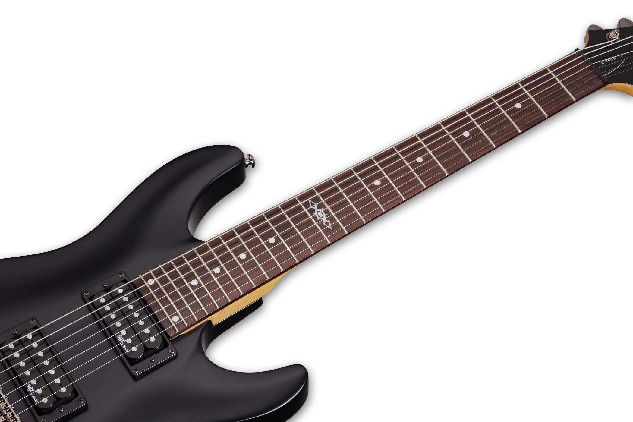 SCHECTER SGR C-7 MSBK GUITARRA ELECTRICA 7 CUERDAS MIDNIGHT SATIN BLACK - Image 6