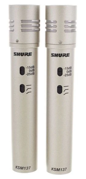 SHURE KSM137SL STEREO PAREJA MICROFONOS DE CONDESADOR ESTEREO