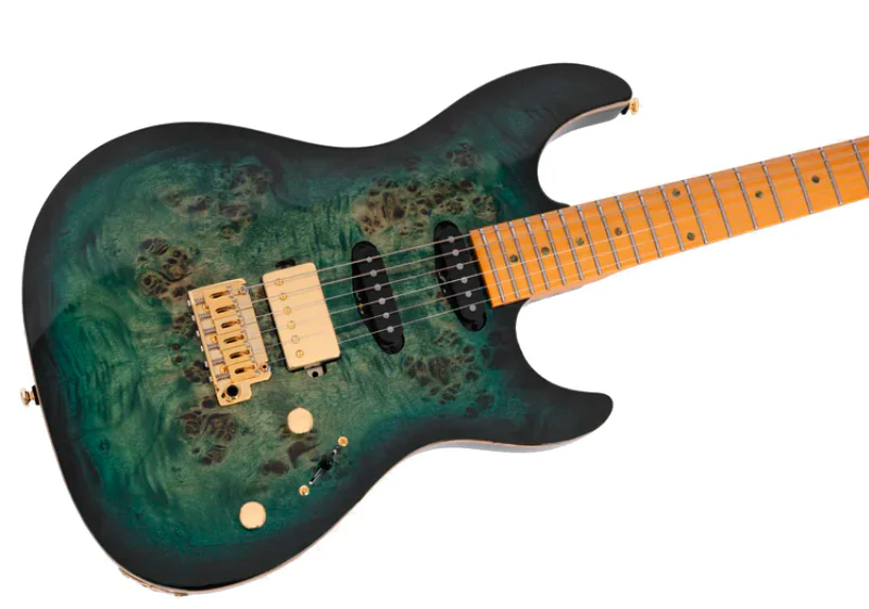 SIRE S10 HSS TGR LARRY CARLTON GUITARRA ELECTRICA TRANSPARENT GREEN - Image 3