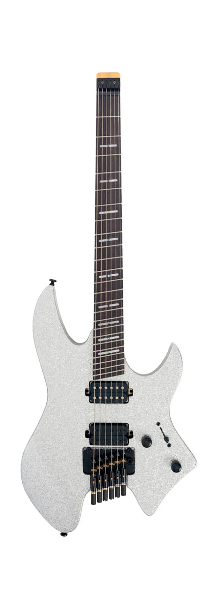 SIRE X6 6 HEADLESS SS LARRY CARLTON GUITARRA ELECTRICA SILVER SPARKLE