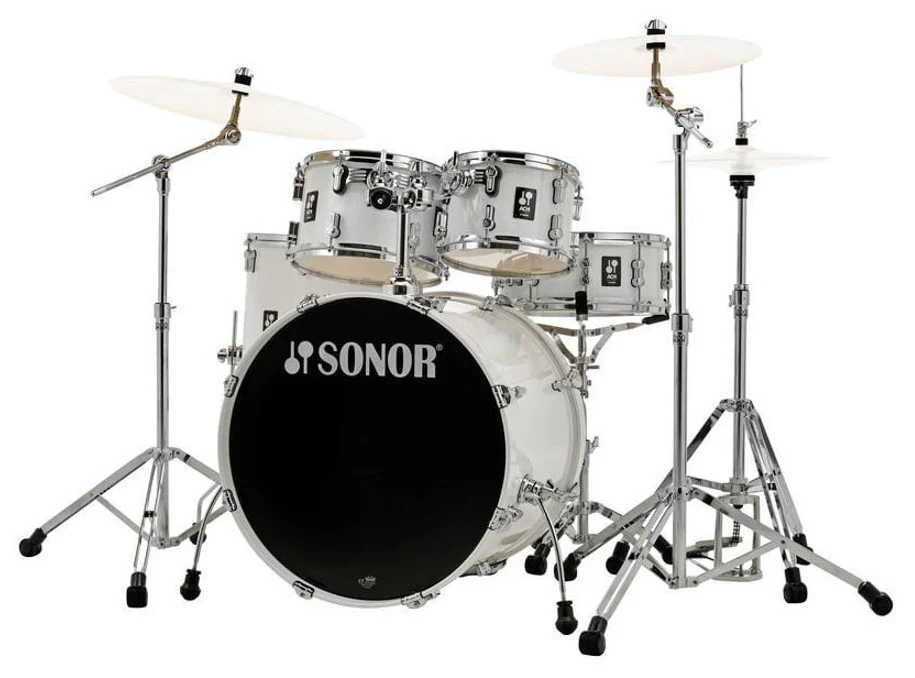 SONOR AQ1 STUDIO SET PW BATERIA ACUSTICA CON HERRAJES PIANO WHITE - Image 2