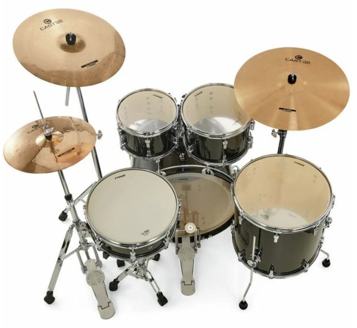 SONOR AQX STUDIO SET BMS BATERIA ACUSTICA CON HERRAJES Y PLATOS BLACK MIDNIGHT SPARKLE - Image 5