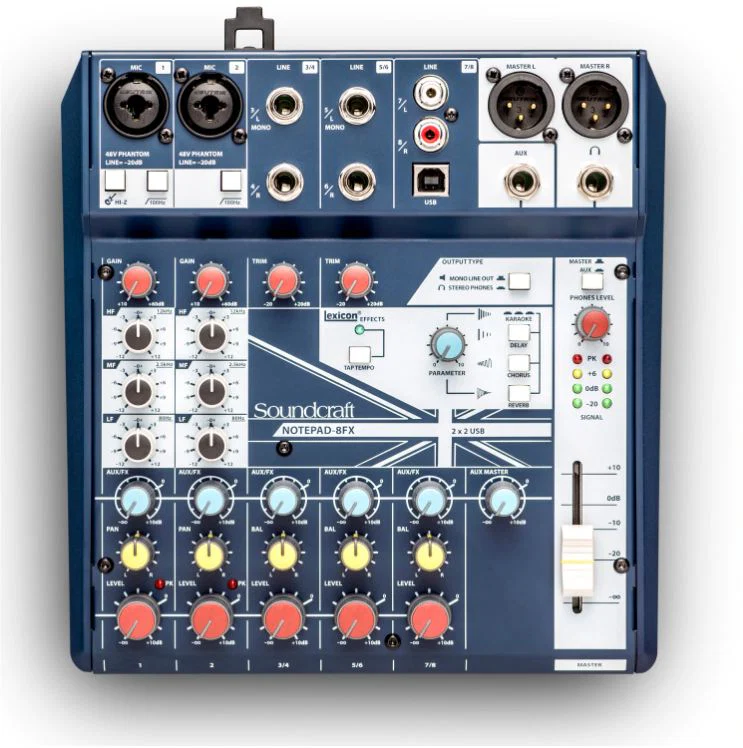 SOUNDCRAFT NOTEPAD-8FX MESA DE MEZCLAS DE 8 CANALES - Image 13