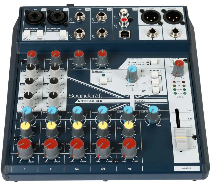 SOUNDCRAFT NOTEPAD-8FX MESA DE MEZCLAS DE 8 CANALES - Image 15