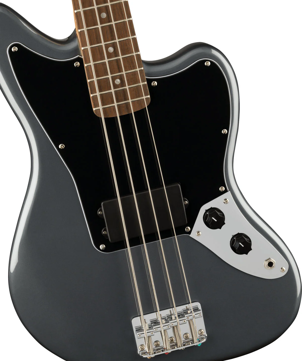SQUIER AFFINITY JAGUAR BASS H IL BAJO ELECTRICO CHARCOAL FROST METALLIC - Image 4