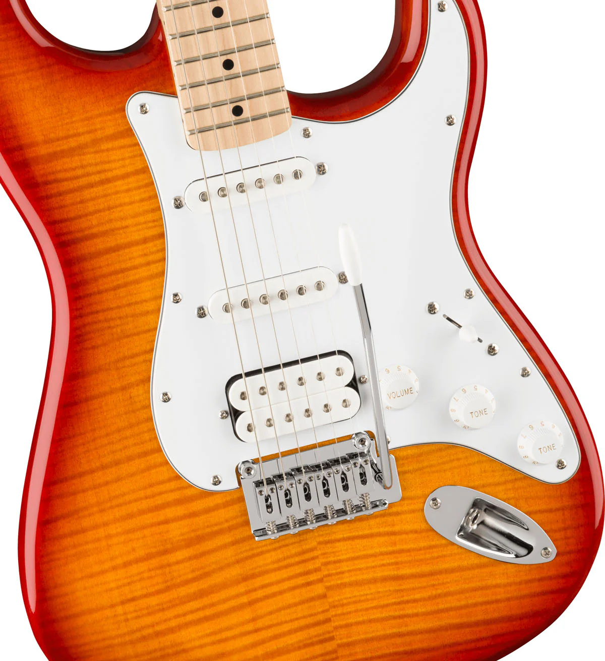 SQUIER AFFINITY STRATOCASTER FMT HSS MN GUITARRA ELECTRICA SIENNA SUNBURST - Image 4
