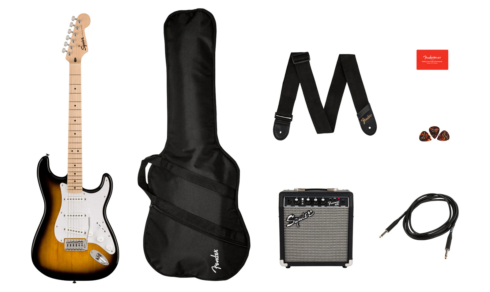 SQUIER SONIC STRATOCASTER PACK MN GUITARRA ELECTRICA 2 COLORES SUNBURST - Image 14