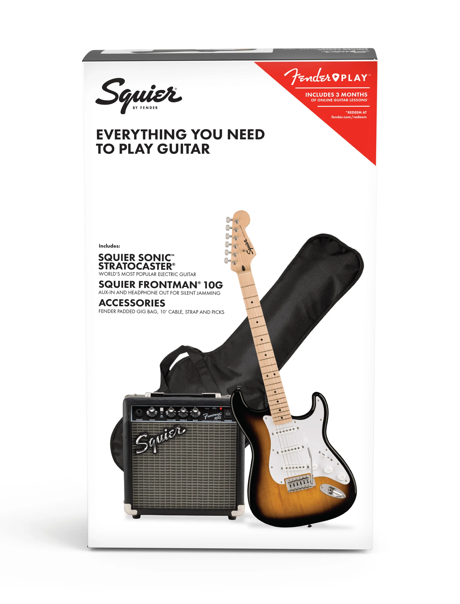 SQUIER SONIC STRATOCASTER PACK MN GUITARRA ELECTRICA 2 COLORES SUNBURST - Image 15