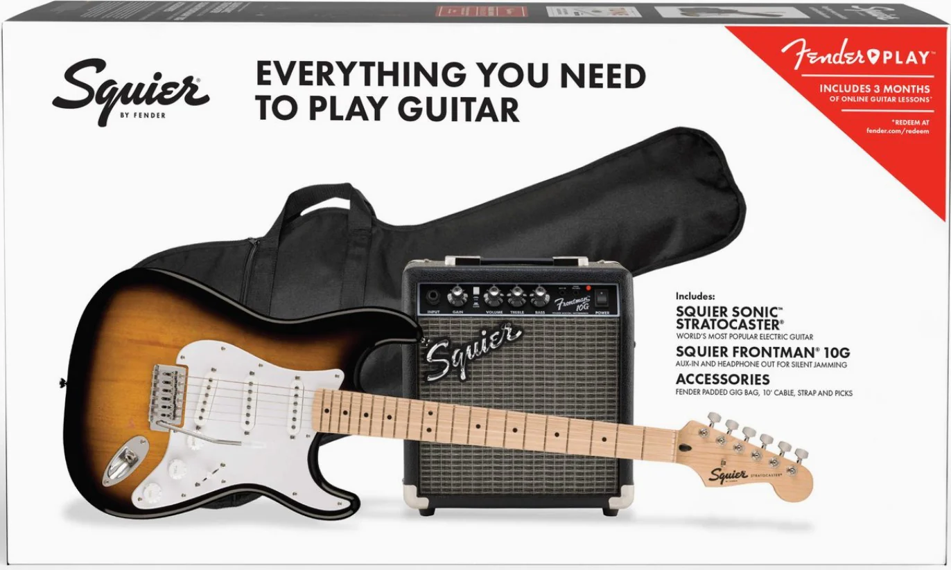 SQUIER SONIC STRATOCASTER PACK MN GUITARRA ELECTRICA 2 COLORES SUNBURST - Image 16