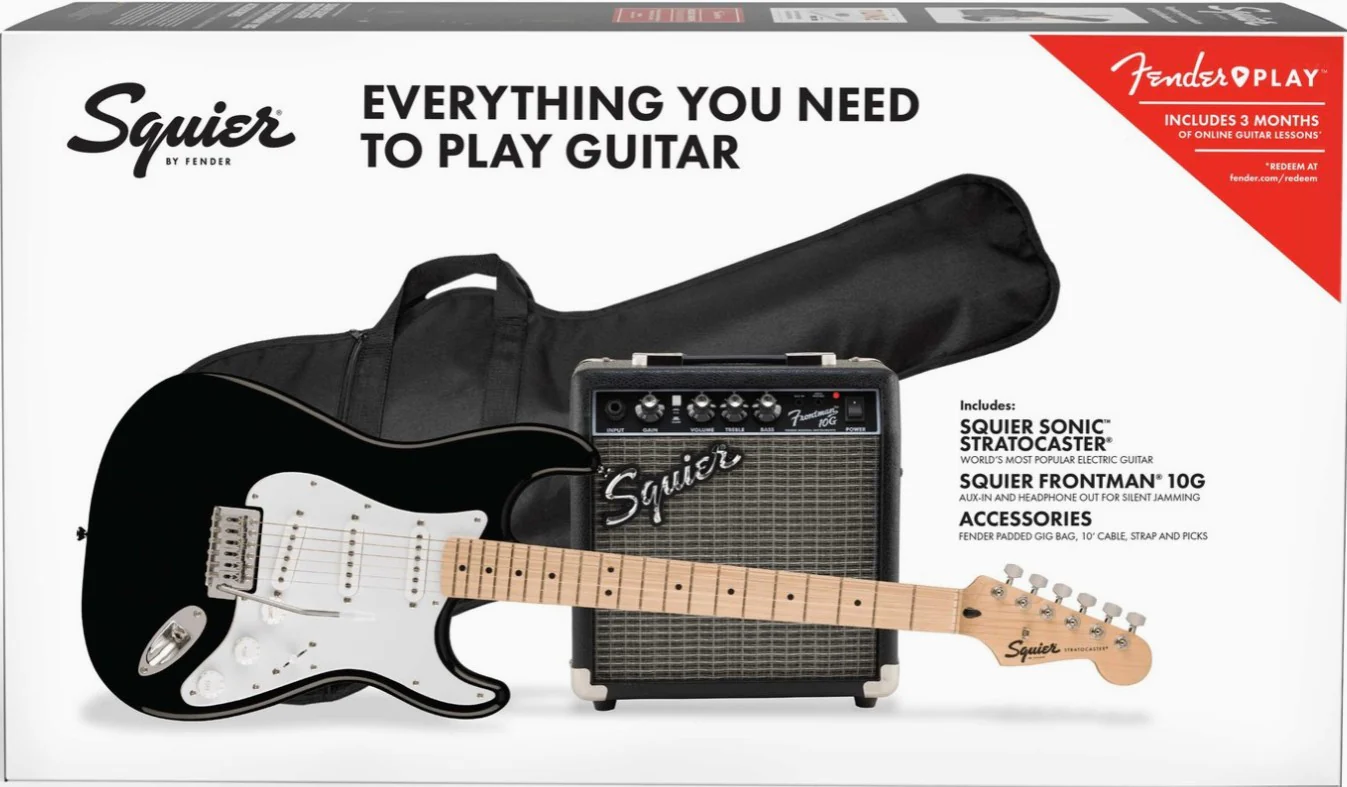 SQUIER SONIC STRATOCASTER PACK MN GUITARRA ELECTRICA NEGRA - Image 15