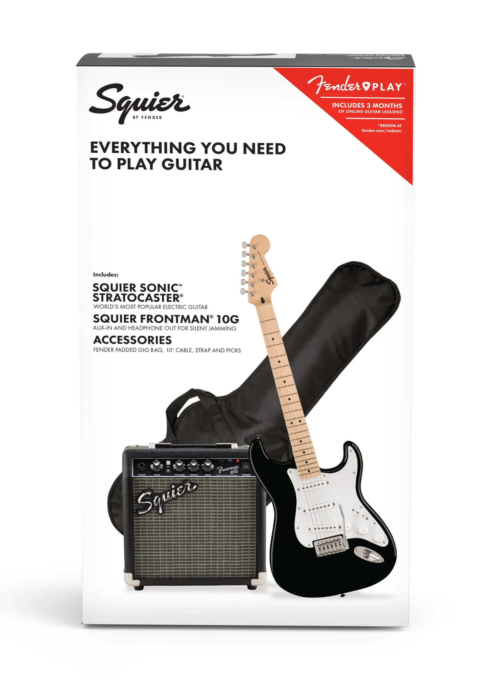SQUIER SONIC STRATOCASTER PACK MN GUITARRA ELECTRICA NEGRA - Image 16