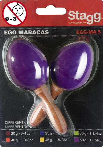 STAGG EGG-MA SPP PAR DE MARACAS DE HUEVO DE PLASTICO VIOLETA