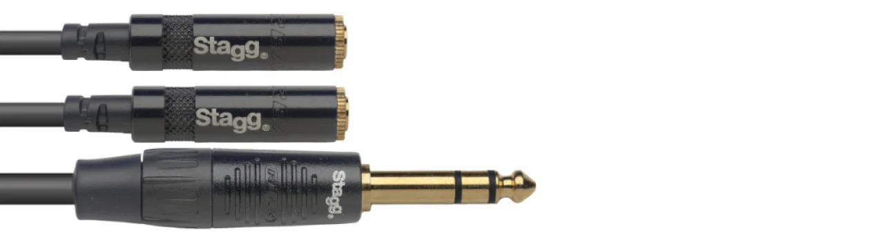 STAGG NYA010/PS2MJSR CABLE JACK ESTEREO A DOS HEMBRAS MINIJACK 30CM