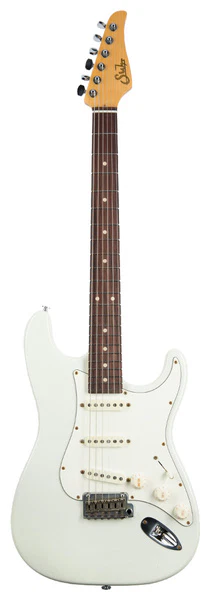 SUHR CLASSIC S ANTIQUE RW OW GUITARRA ELECTRICA OLYMPIC WHITE