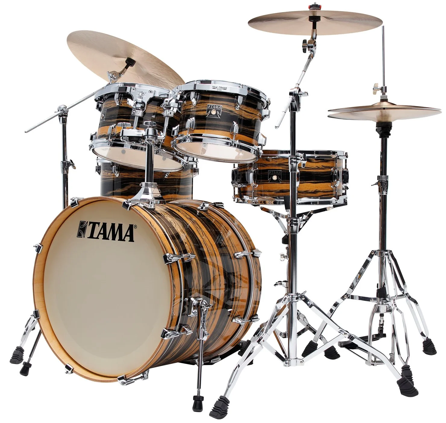 TAMA CK50R+H NET SUPERSTAR CLASSIC BATERIA ACUSTICA CON HERRAJES NATURAL EBONY TIGER WRAP - Image 2