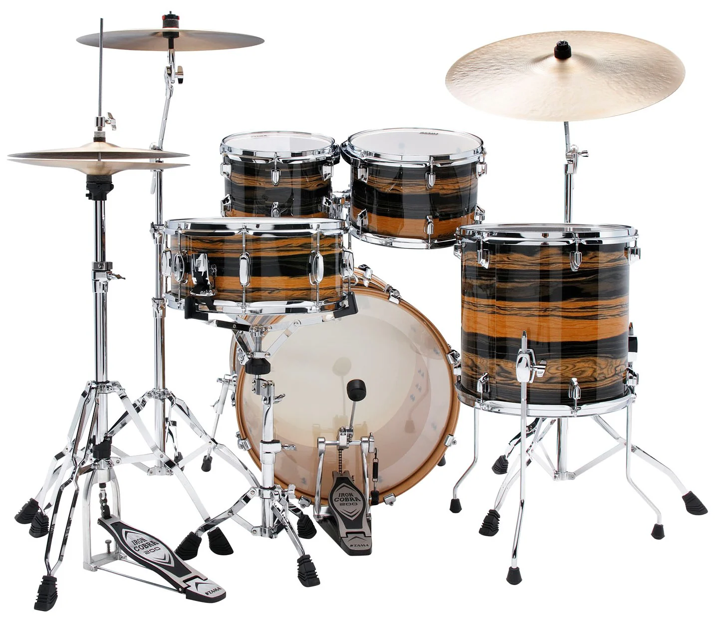 TAMA CK50R+H NET SUPERSTAR CLASSIC BATERIA ACUSTICA CON HERRAJES NATURAL EBONY TIGER WRAP - Image 3