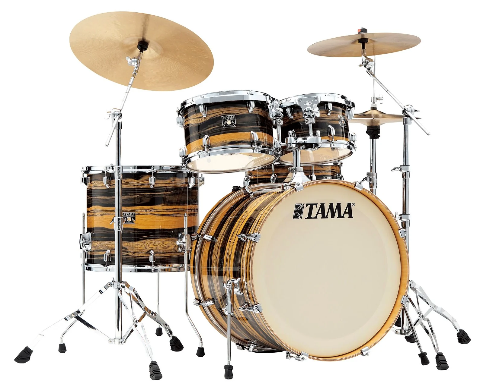 TAMA CK52KR+H NET SUPERSTAR CLASSIC BATERIA ACUSTICA CON HERRAJES NATURAL EBONY TIGER WRAP