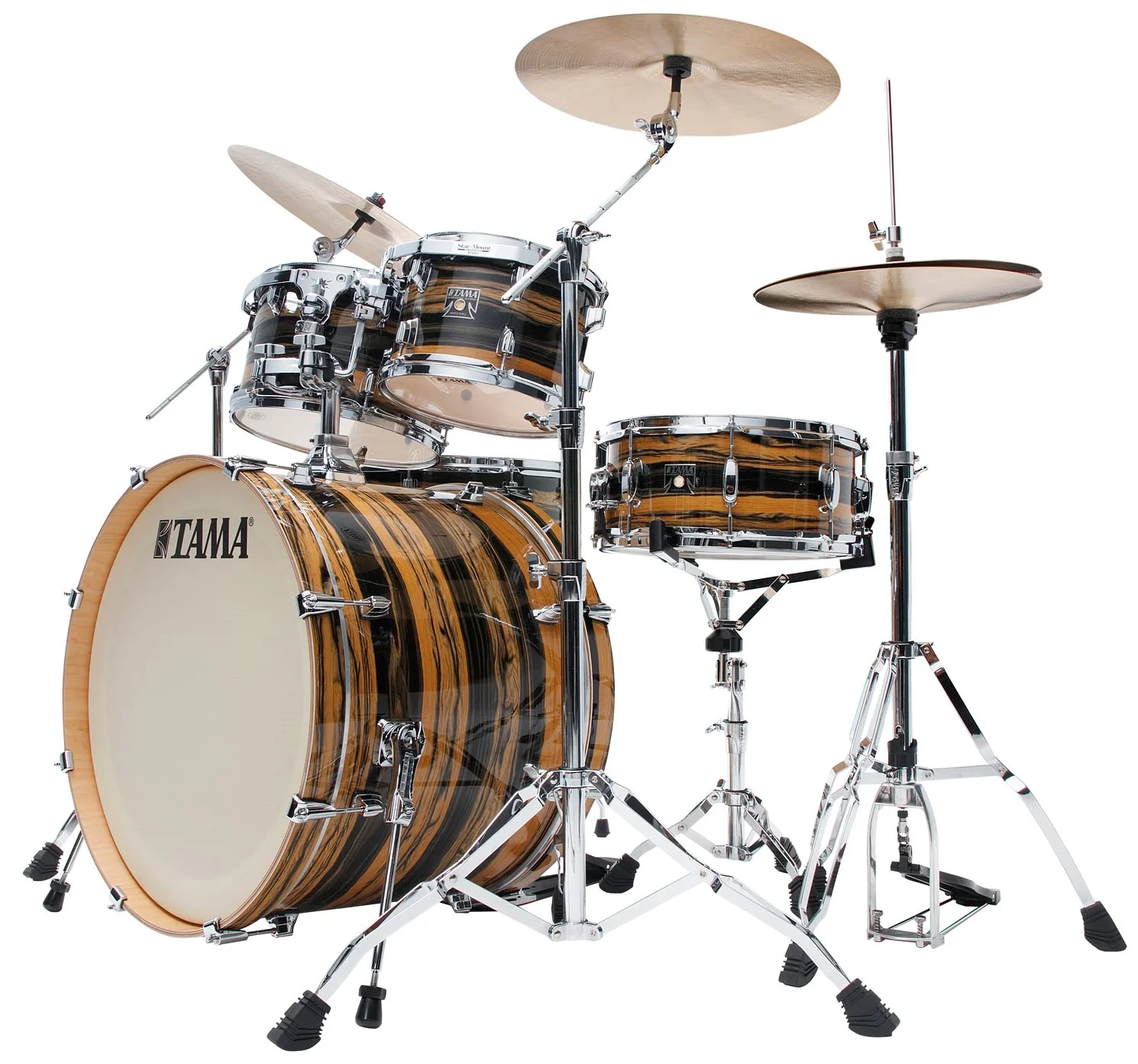 TAMA CK52KR+H NET SUPERSTAR CLASSIC BATERIA ACUSTICA CON HERRAJES NATURAL EBONY TIGER WRAP - Image 2