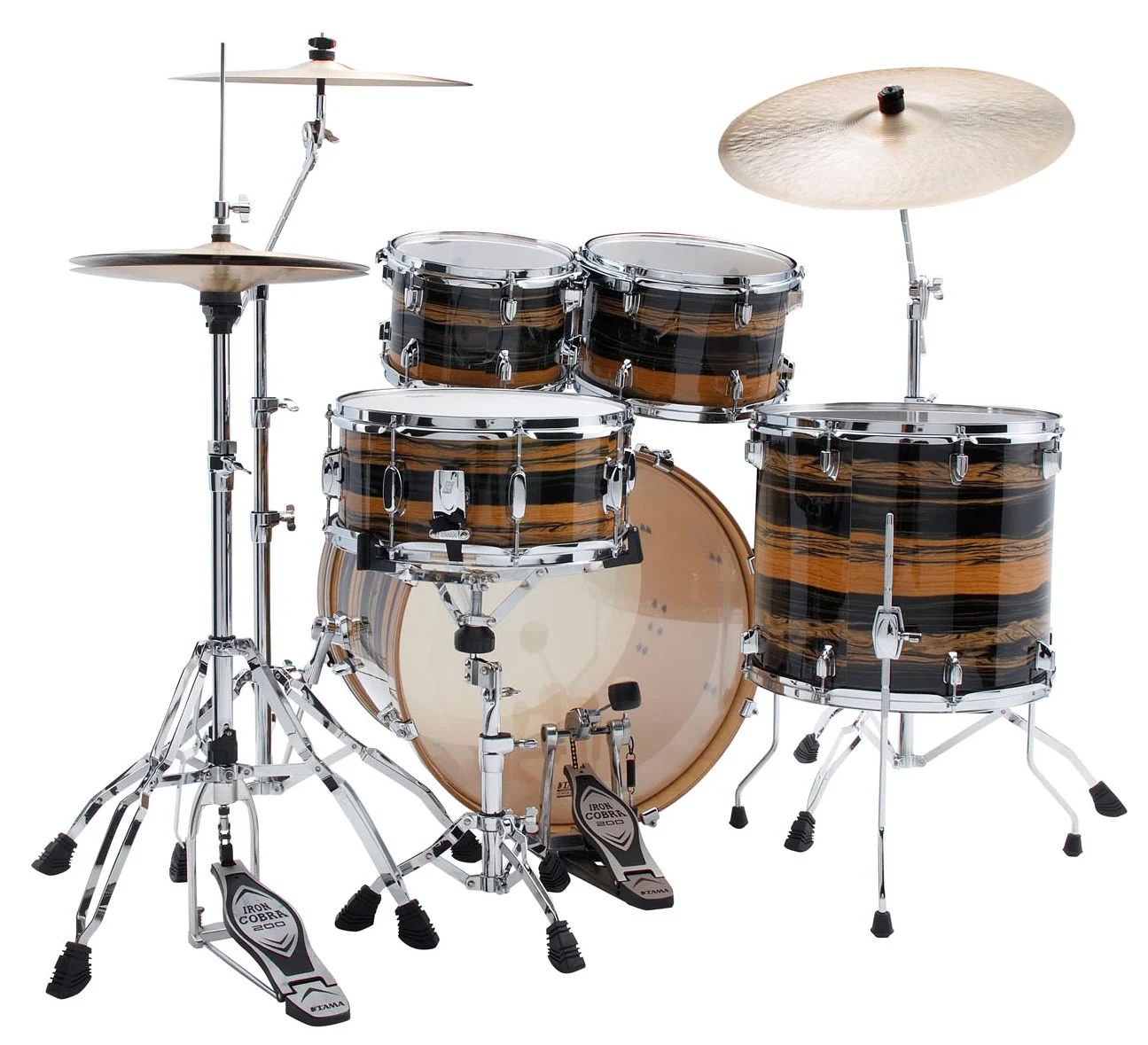TAMA CK52KR+H NET SUPERSTAR CLASSIC BATERIA ACUSTICA CON HERRAJES NATURAL EBONY TIGER WRAP - Image 3