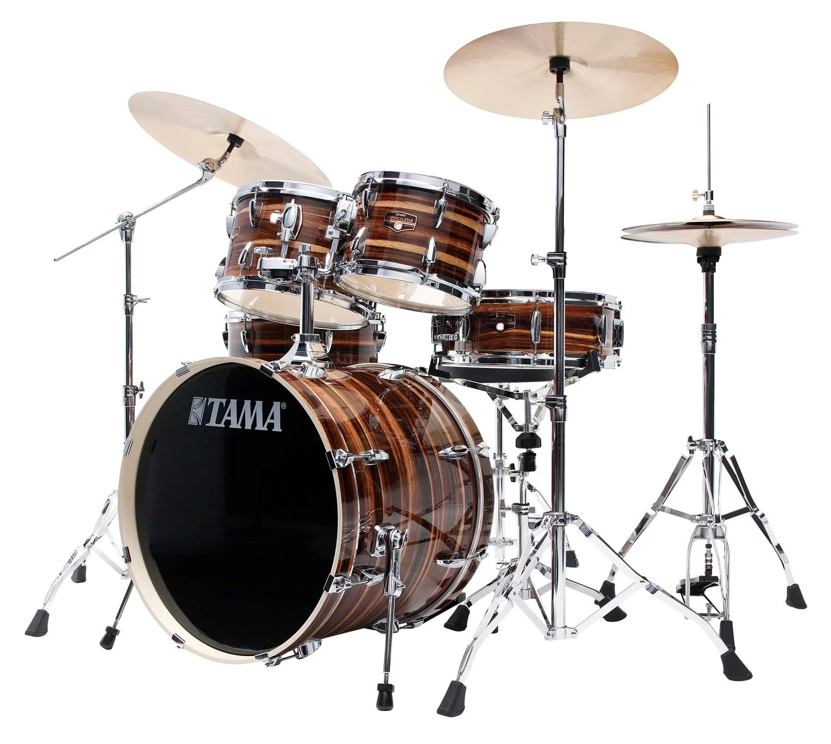 TAMA IP50H6W CTW IMPERIALSTAR BATERIA ACUSTICA CON HERRAJES Y PLATOS COFFEE TEAK WRAP - Image 2