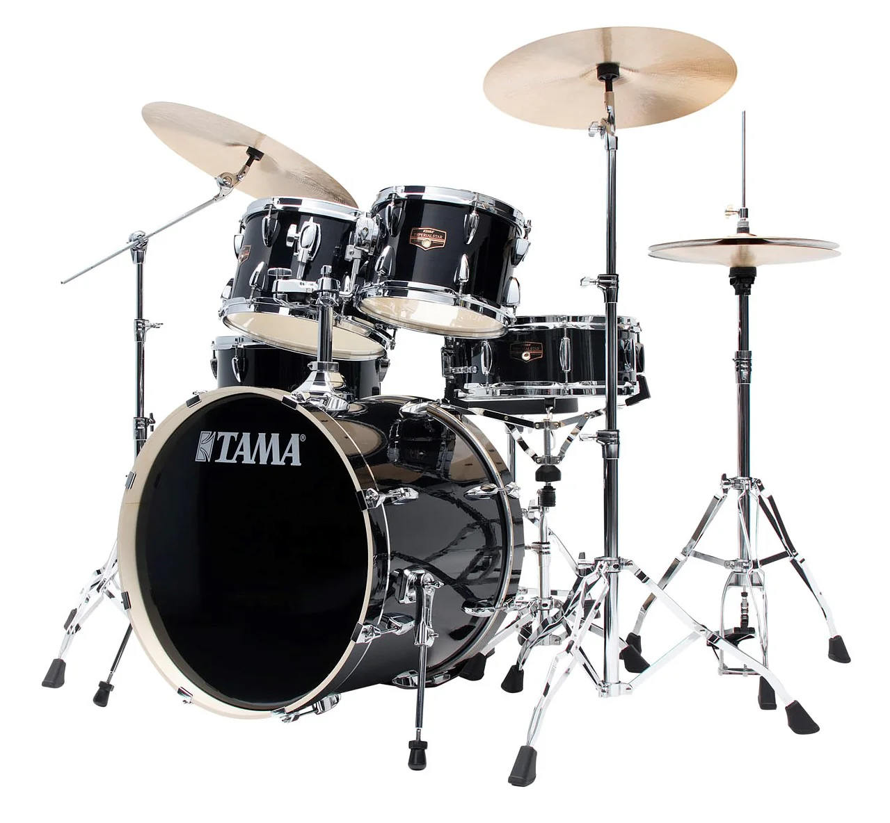 TAMA IP50H6W HBK IMPERIALSTAR BATERIA ACUSTICA CON HERRAJES Y PLATOS HAIRLINE BLACK - Image 2