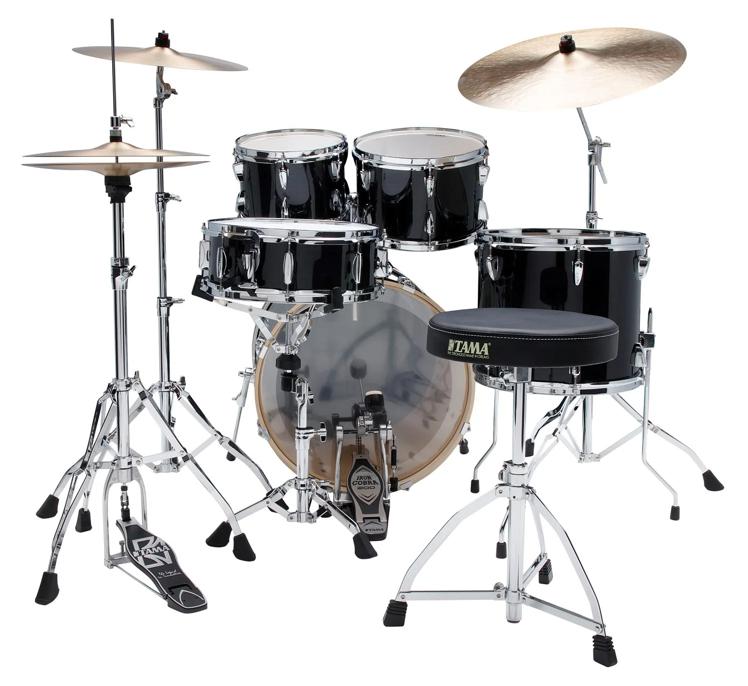TAMA IP50H6W HBK IMPERIALSTAR BATERIA ACUSTICA CON HERRAJES Y PLATOS HAIRLINE BLACK - Image 3
