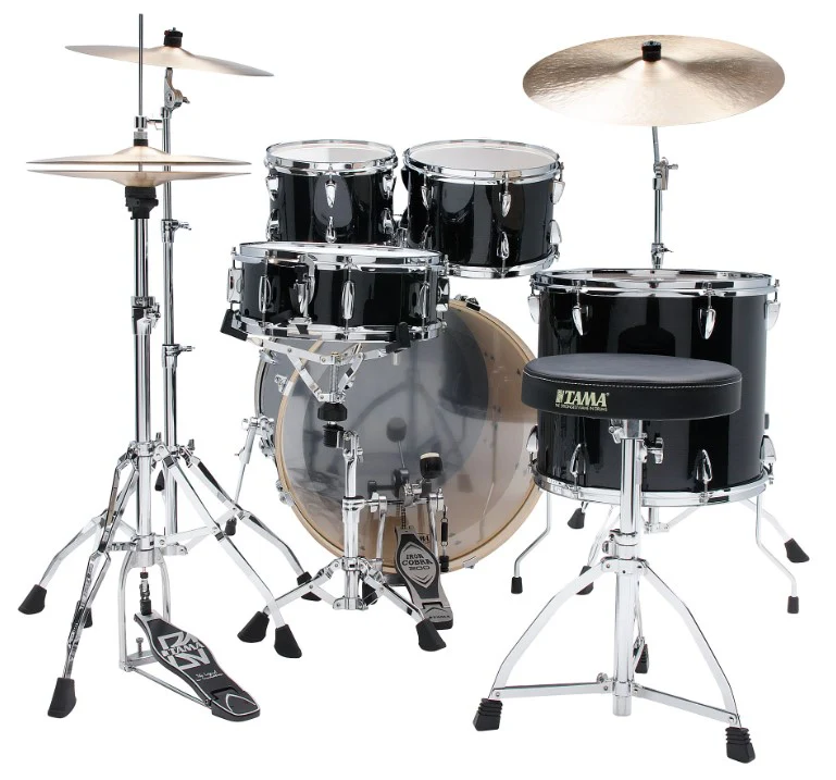 TAMA IP58H6W HBK IMPERIALSTAR BATERIA ACUSTICA CON HERRAJES Y PLATOS HAIRLINE BLACK - Image 3