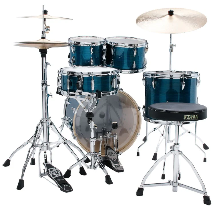 TAMA IP58H6W HLB IMPERIALSTAR BATERIA ACUSTICA CON HERRAJES Y PLATOS HAIRLINE BLUE - Image 3