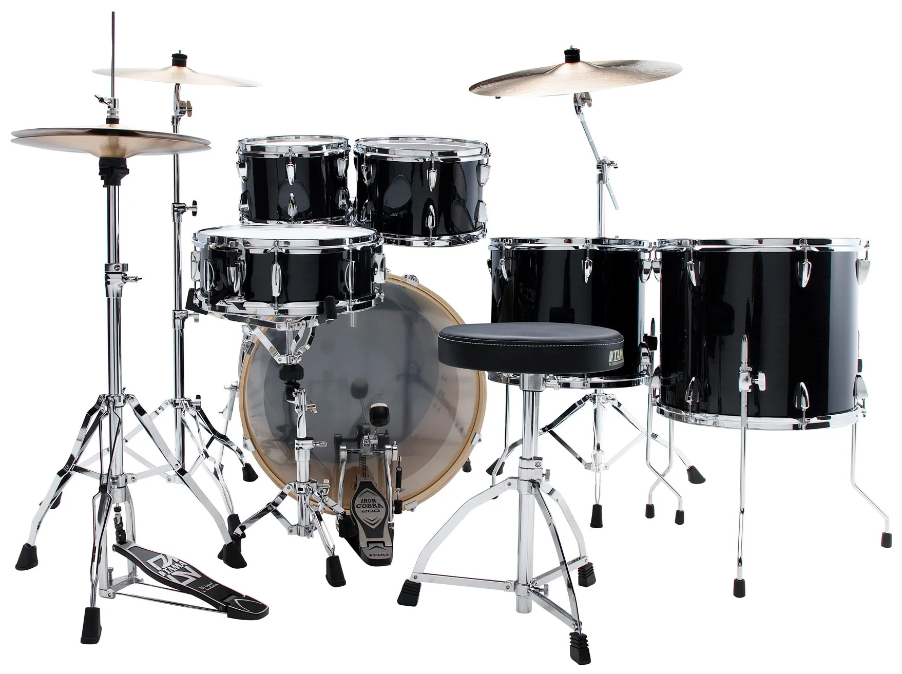 TAMA IP62H6W HBK IMPERIALSTAR BATERIA ACUSTICA CON HERRAJES Y PLATOS HAIRLINE BLACK - Image 3
