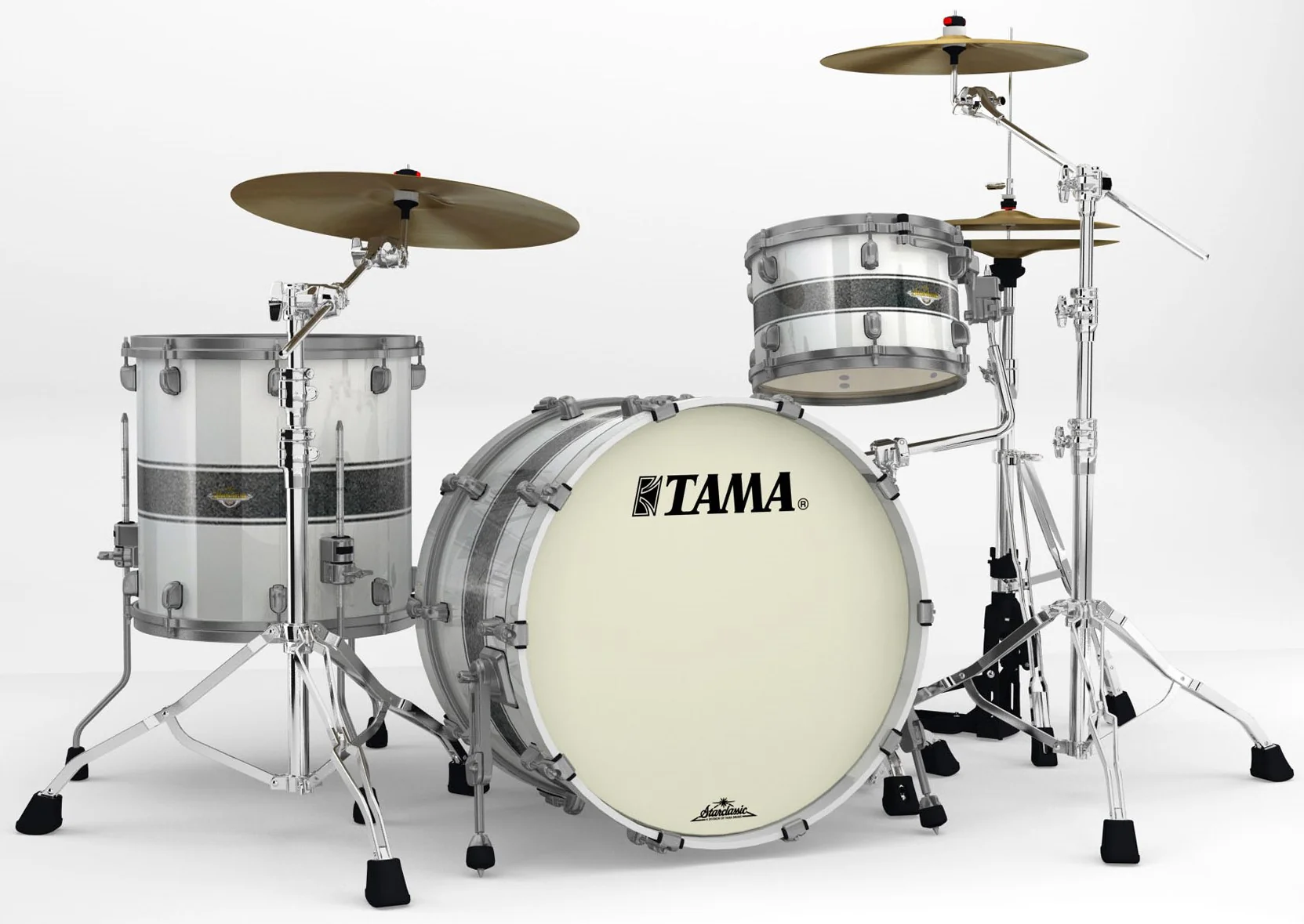 TAMA MA32CZUS SSR STARCLASSIC MAPLE BATERIA ACUSTICA SILVER SNOW RACING STRIPE