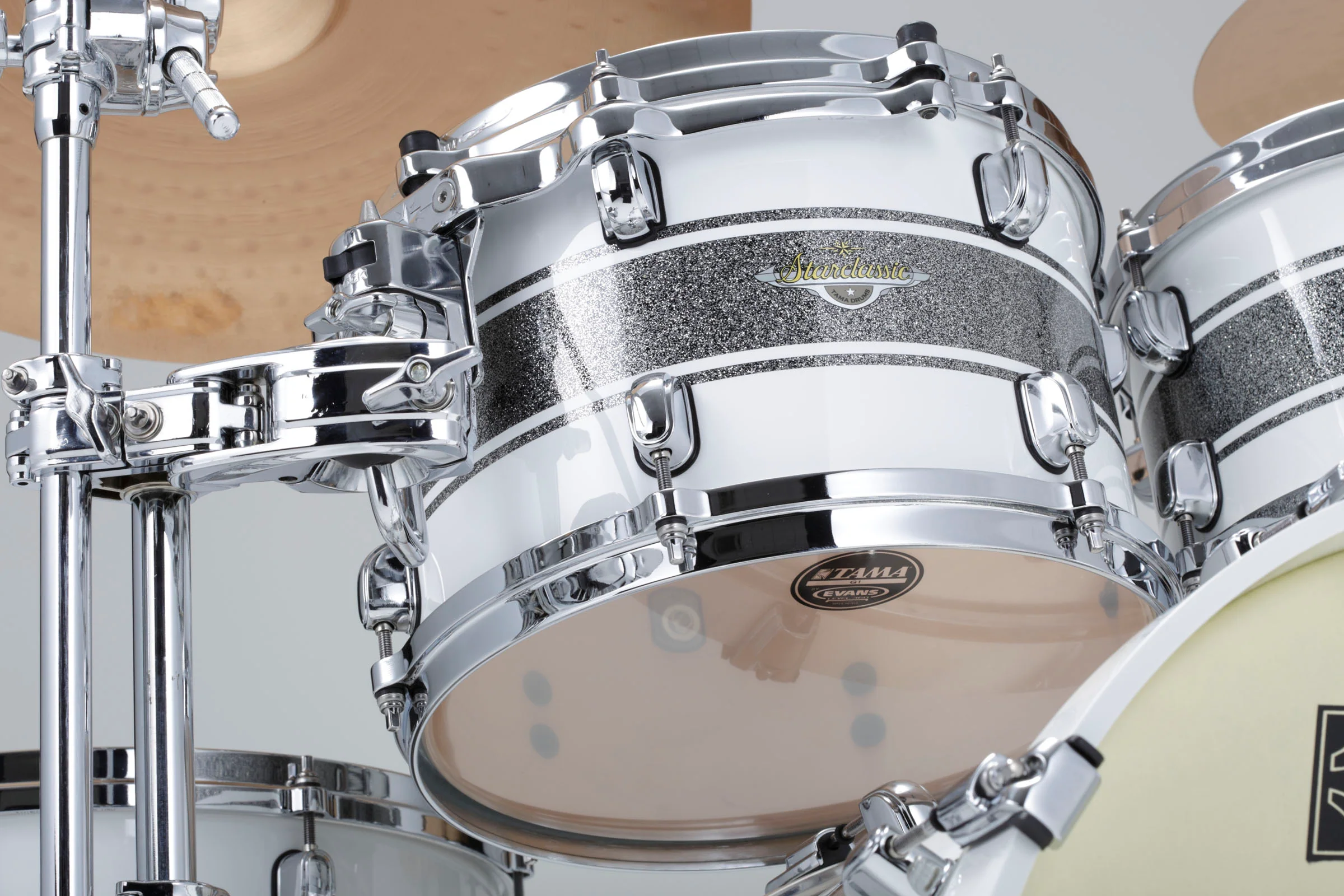 TAMA MA42TZS SSR STARCLASSIC MAPLE BATERIA ACUSTICA SILVER SNOW RACING STRIPE - Image 3