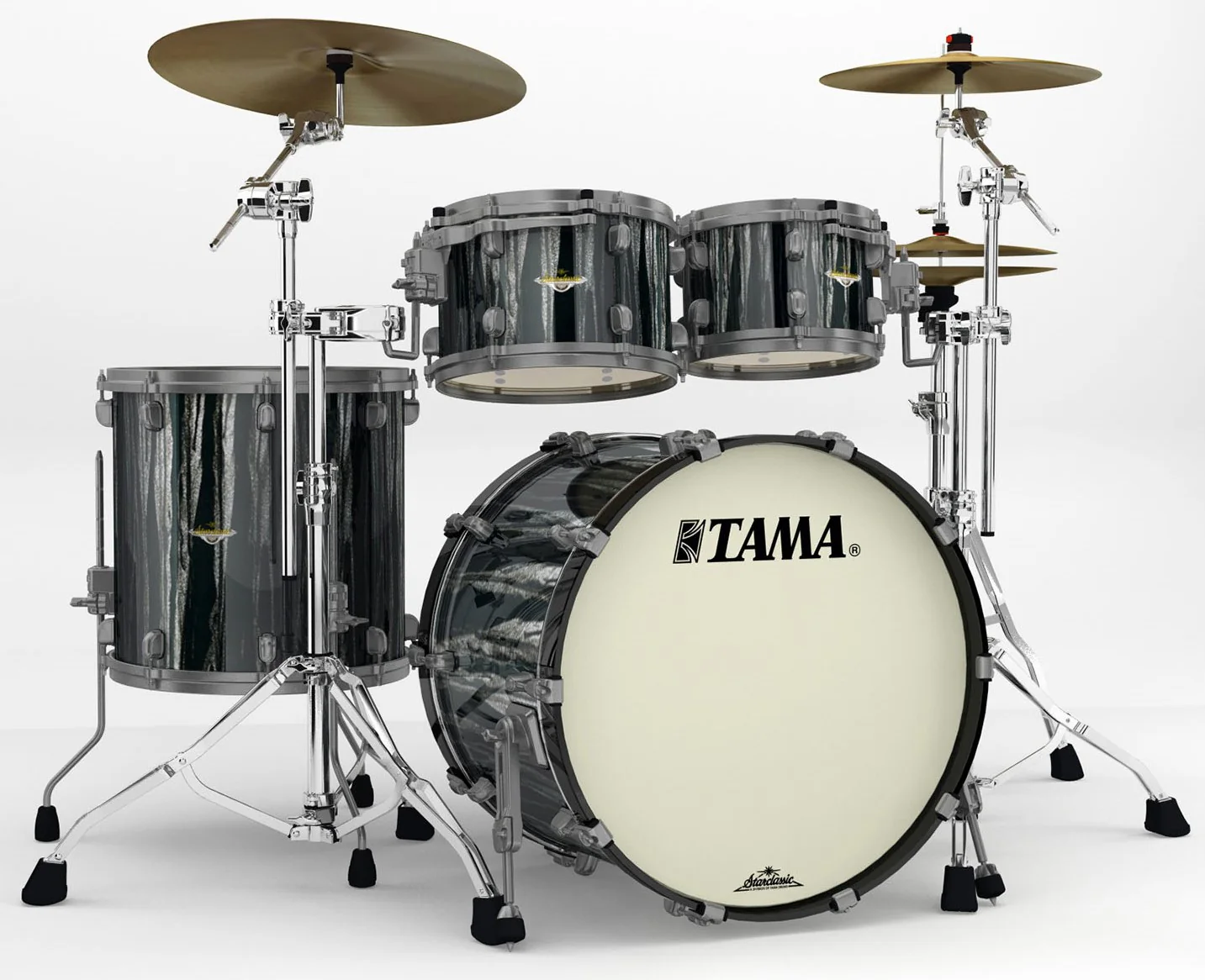 TAMA MA42TZUS BCS STARCLASSIC MAPLE BATERIA ACUSTICA BLACK CLOUDS AND SILVER LININGS - Image 2