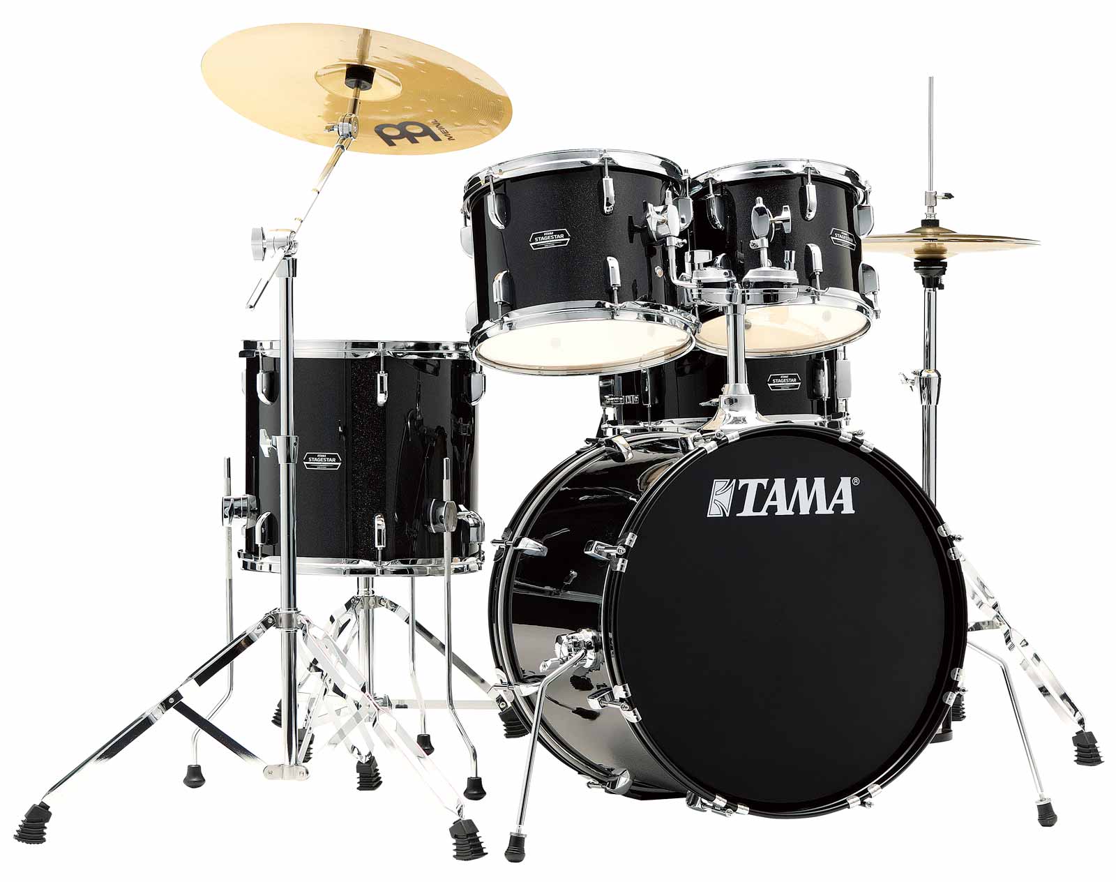 TAMA ST50H5 BNS STAGESTAR BATERIA ACUSTICA CON HERRAJES Y PLATOS BLACK NIGHT