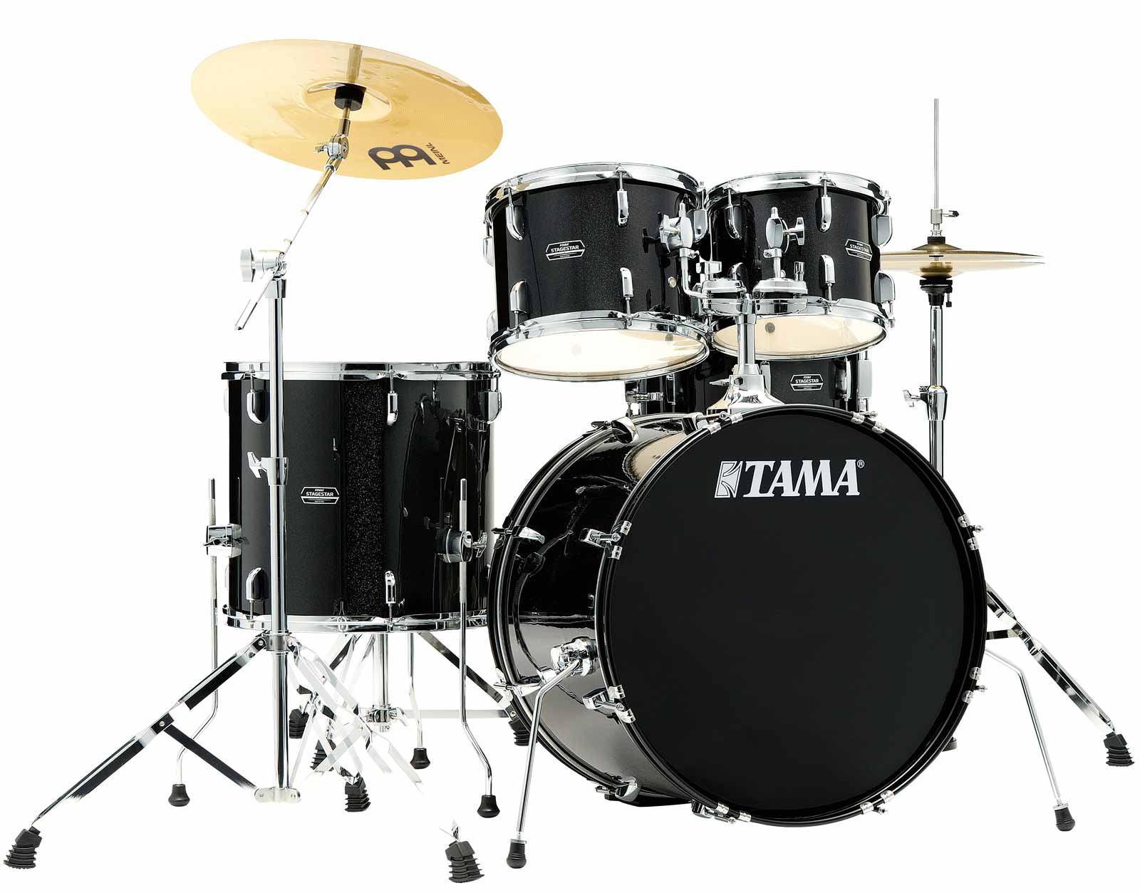 TAMA ST52H5 BNS STAGESTAR BATERIA ACUSTICA CON HERRAJES Y PLATOS BLACK NIGHT